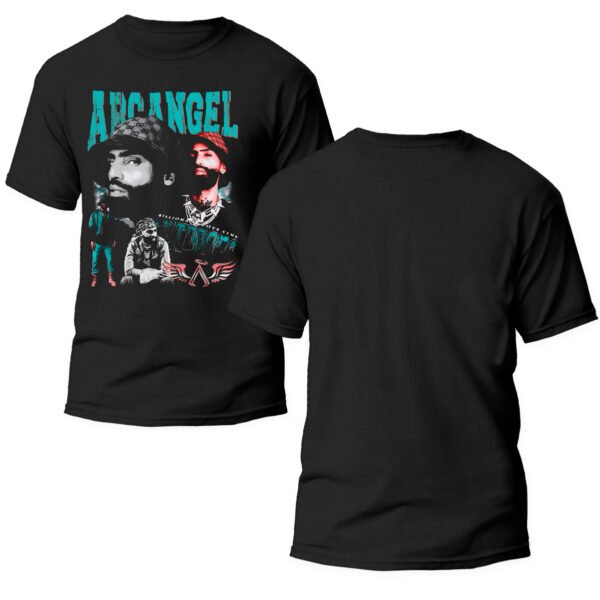 Playera Negra Hombre Arcangel La Maravilla Casual Urbano