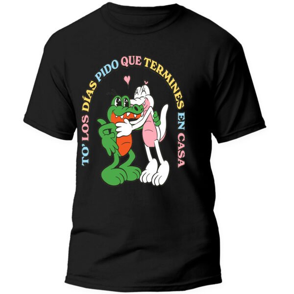 Playera Negra Hombre Álvaro Días Casual Urbano