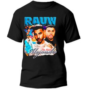 Playera Negra Hombre Raw Alejandro Casual Urbano