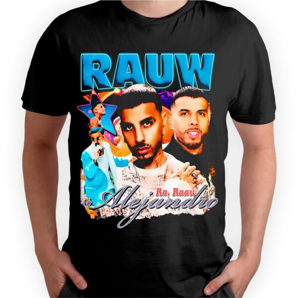 Mesa de trabajo 35-100 Playera Negra Hombre Raw Alejandro Casual Urbano