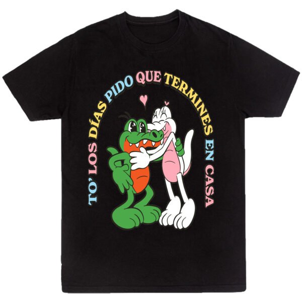 Playera Negra Hombre Álvaro Días Casual Urbano
