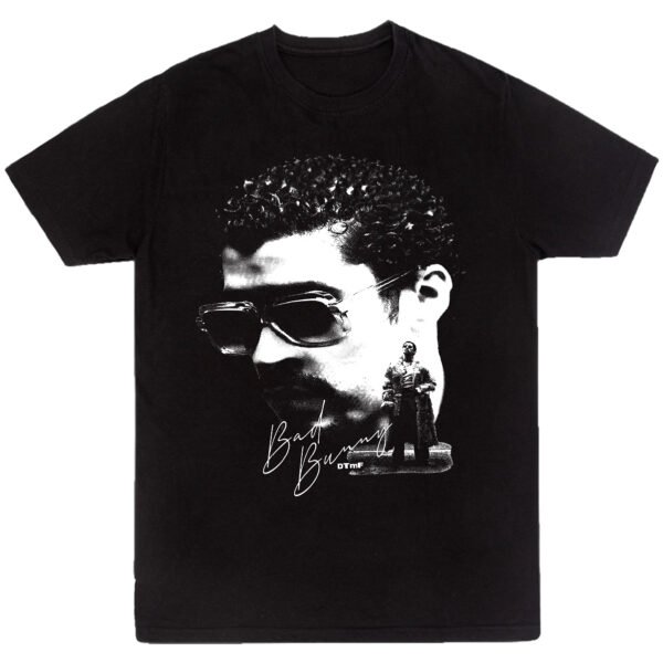 Playera Negra Hombre Bad Bunny DTMF Casual Urbano