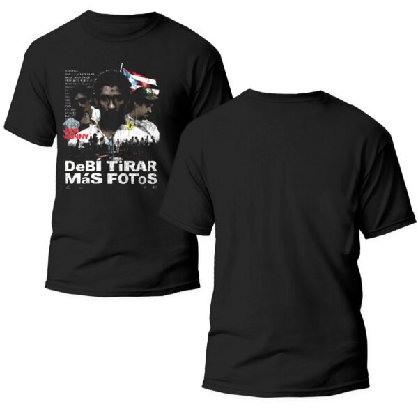 Mesa de trabajo 37-100 Playera Negra Hombre Bad Bunny DTMF Casual Urbano