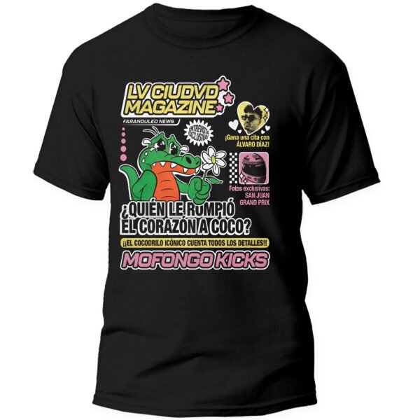 Playera Negra Hombre Álvaro Días Casual Urbano