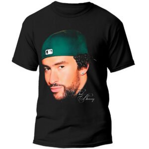 Playera Negra Hombre Bad Bunny Casual Urbano