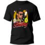 Mesa de trabajo 38-100 Playera Negra Hombre Bad Bunny DTMF Casual Urbano