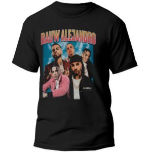 Playera Negra Hombre Raw Alejandro Casual Urbano