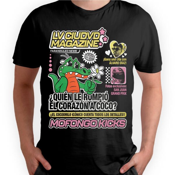 Playera Negra Hombre Álvaro Días Casual Urbano