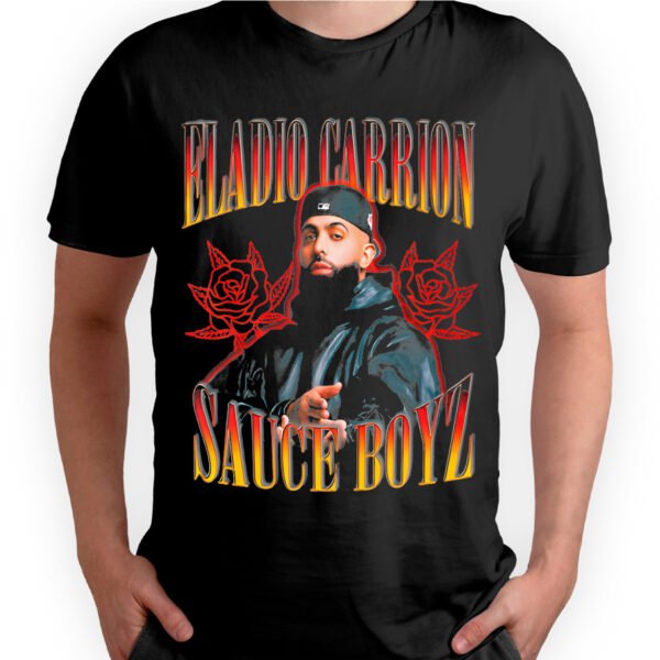 Playera Negra Hombre Eladio Carrion Casual Urbano