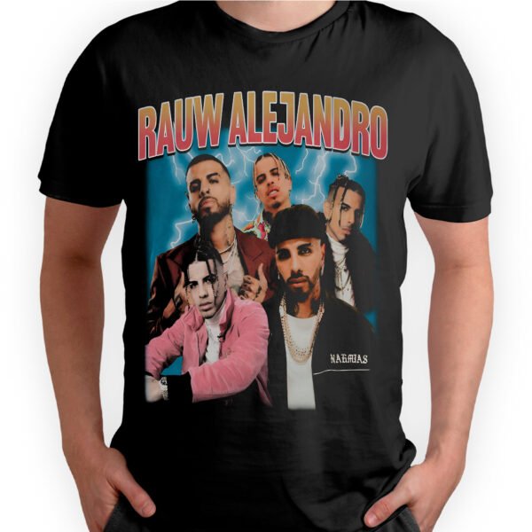 Playera Negra Hombre Raw Alejandro Casual Urbano