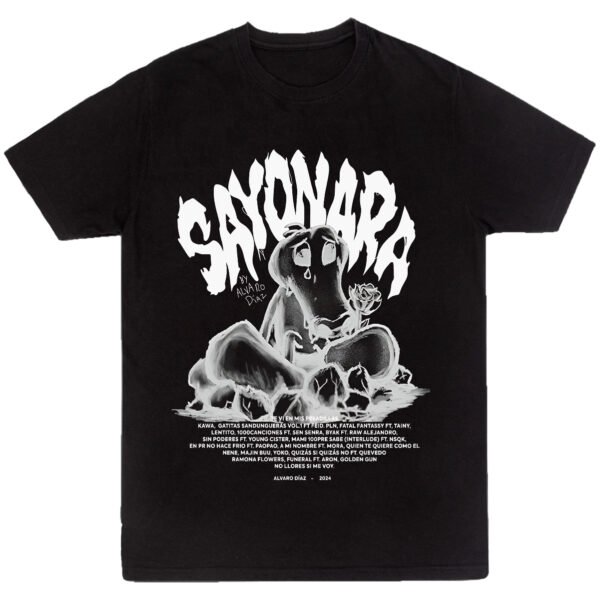 Mesa de trabajo 4-100 Playera Negra Hombre Álvaro Días Casual Urbano