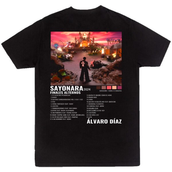 Playera Negra Hombre Álvaro Días Casual Urbano