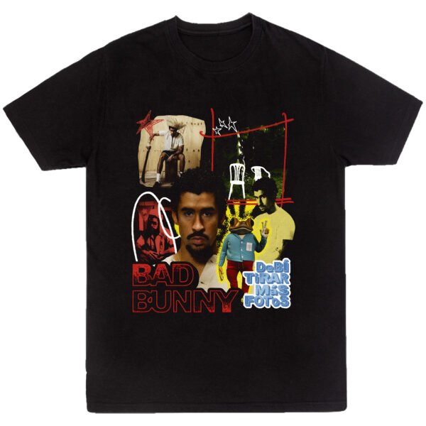 Playera Negra Hombre Bad Bunny DTMF Casual Urbano