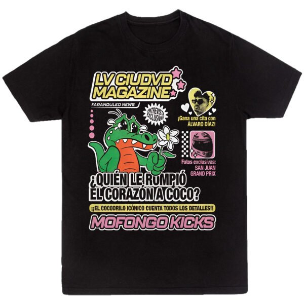 Playera Negra Hombre Álvaro Días Casual Urbano