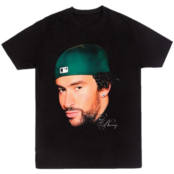 Playera Negra Hombre Bad Bunny Casual Urbano
