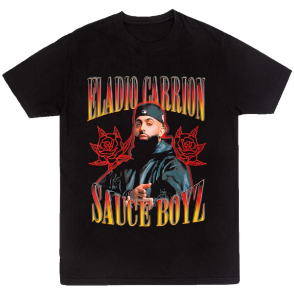 Playera Negra Hombre Eladio Carrion Casual Urbano