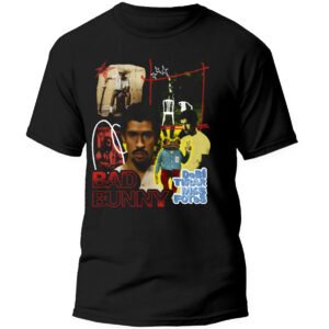 Playera Negra Hombre Bad Bunny DTMF Casual Urbano
