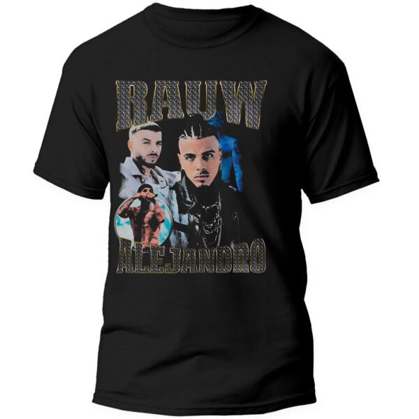 Mesa de trabajo 47-100 Playera Negra Hombre Raw Alejandro Casual Urbano