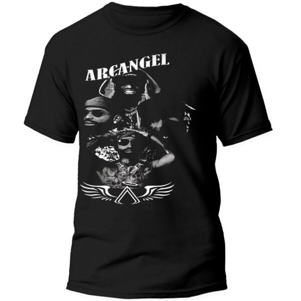 Playera Negra Hombre Arcangel La Maravilla Casual Urbano