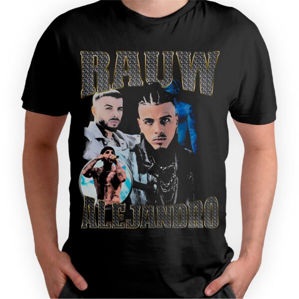 Mesa de trabajo 48-100 Playera Negra Hombre Raw Alejandro Casual Urbano