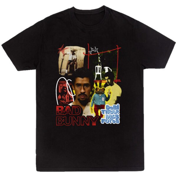 Playera Negra Hombre Bad Bunny DTMF Casual Urbano