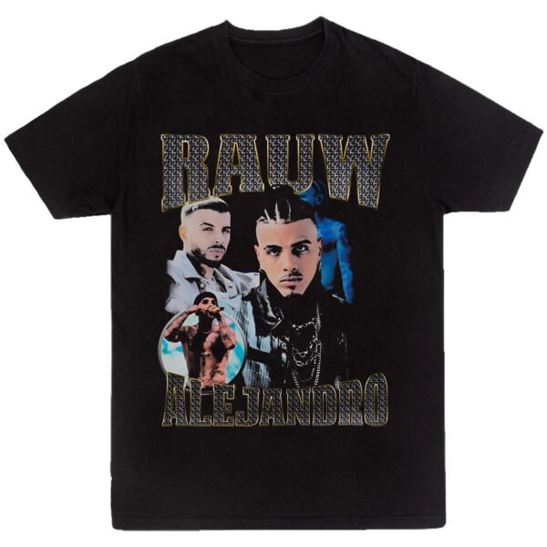 Mesa de trabajo 49-100 Playera Negra Hombre Raw Alejandro Casual Urbano