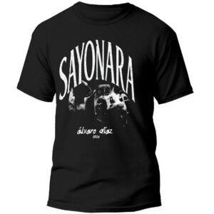 Mesa de trabajo 6-100 Playera Negra Hombre Álvaro Días Casual Urbano