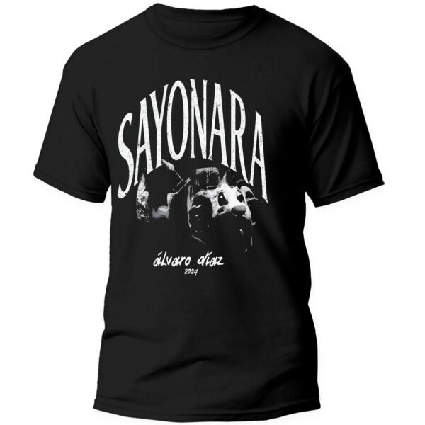 Mesa de trabajo 6-100 Playera Negra Hombre Álvaro Días Casual Urbano