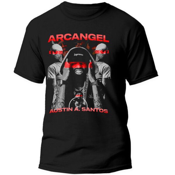 Playera Negra Hombre Arcangel La Maravilla Casual Urbano