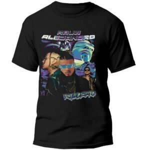 Mesa de trabajo 6-100 Playera Negra Hombre Raw Alejandro Casual Urbano