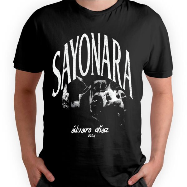 Mesa de trabajo 7-100 Playera Negra Hombre Álvaro Días Casual Urbano