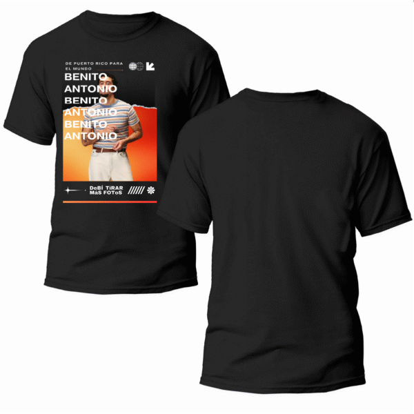 Playera Negra Hombre Bad Bunny DTMF Casual Urbano