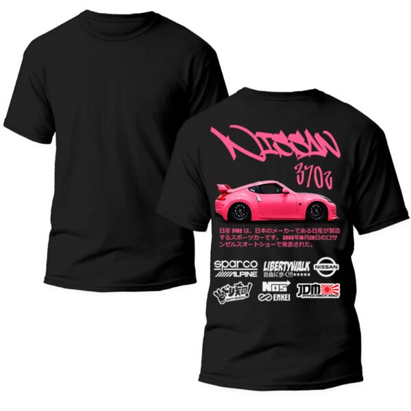 Playera Autos Negra Hombre Nissan 370Z Casual Urbano