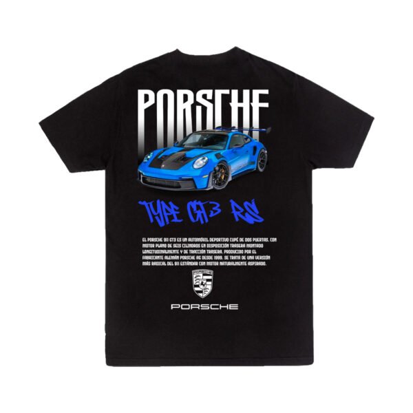 PGH3 Playera Playera Autos Negra Hombre Porsche 911 GT3 RS Casual Urbano