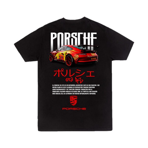 PRayo Playera Playera Autos Negra Hombre Porsche 911 GT3 RS Casual Urbano