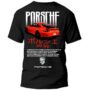 PRojo Espalda Playera Autos Negra Hombre Porsche 911 GT3 RS Casual Urbano