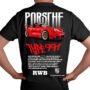 Playera Autos Negra Hombre Porsche Type 991 Casual Urbano