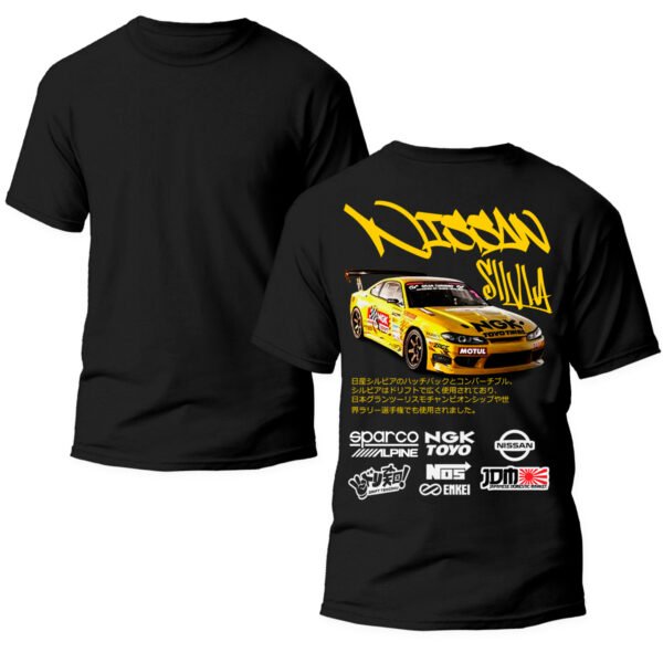 Playera Autos Negra Hombre Nissan Silvia S15 Casual Urbano