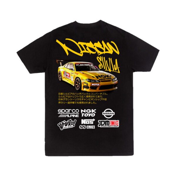 Playera Autos Negra Hombre Nissan Silvia S15 Casual Urbano