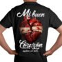 "Mi Buen Corazón" Playera Sonidera 100% Algodón color Negro