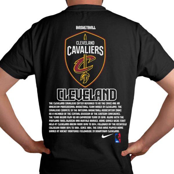Playera Negra Hombre Cleveland Cavaliers Casual Urbano