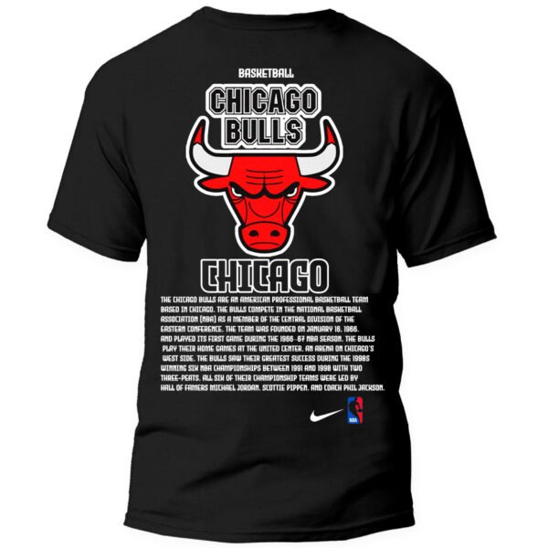 Playera Negra Hombre Chicago Bulls Casual Urbano