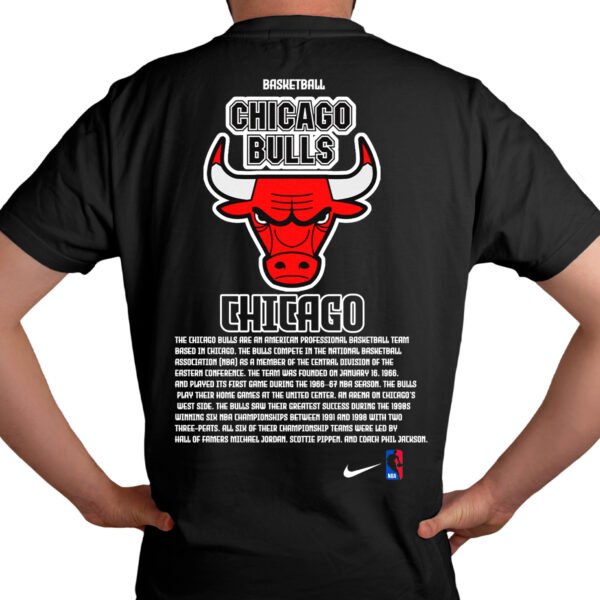 Playera Negra Hombre Chicago Bulls Casual Urbano