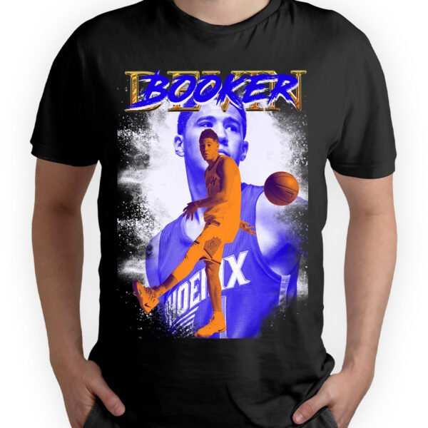 Frontal 2 Playera Negra Hombre Devin Booker Casual Urbano