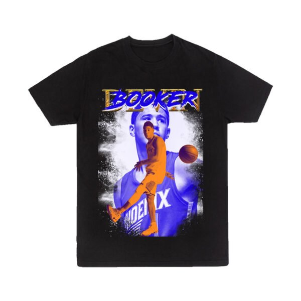 Frontal 3 Playera Negra Hombre Devin Booker Casual Urbano