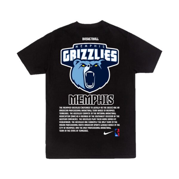 Grizzlies Espalda Playera Playera Negra Hombre Memphis Grizzlies Casual Urbano