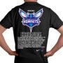 Playera Negra Hombre Charlotte Hornets Casual Urbano