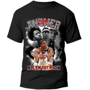 Iverson 2 1 Playera Negra Hombre Allen Iverson Casual Urbano