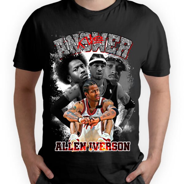Iverson 2 2 Playera Negra Hombre Allen Iverson Casual Urbano