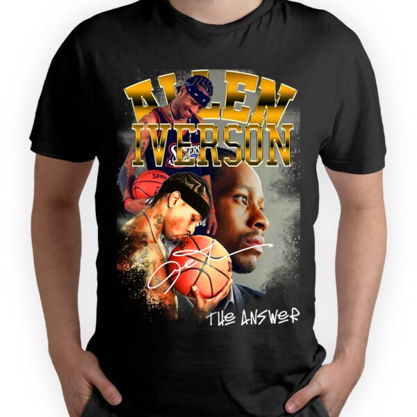 Playera Negra Hombre Allen Iverson Casual Urbano